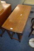 Oak Oval Topped Bobbin Turned Gate Leg Dining Table