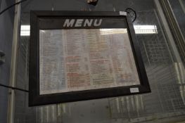 Illuminated Menu Board