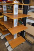 *Two Sided Slatwall Mobile Shelving Unit