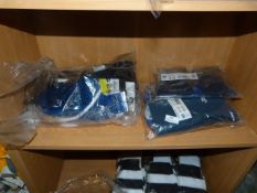 *Eleven Pairs of Blue Football Socks and a Beanie Hat