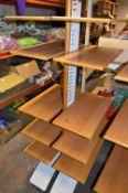 *Two Sided Slatwall Mobile Shelving Unit
