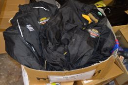 *Box Containing Eleven Assorted Items; Magners Weatherproof Jackets, Football Kits, etc.