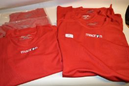 *Six XS-L Macron Training Tops (Red)