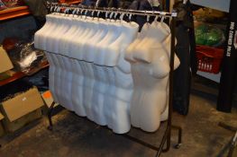 *Sectional Four Piece Garment Rail (Chrome & Brown)