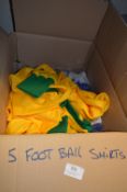*Five Yellow & Green Football Shirts