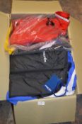 *Box Containing 24 Assorted Macron, Aerra and Other Waterproof Jackets, Shorts, etc.