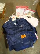 Box Containing a Assorted Girl's Pajamas, 17 Pairs of Satin Look Pajamas Size: 7-8 Years and Ten