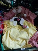 Box Containing Girl's School Dresses and Trousers