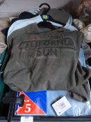 Box Containing Sixteen Tops and Three Pairs of Trousers