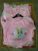 Box Containing 8x Six Packs of Girl's Barbie Nighties Size: 3-4 Years