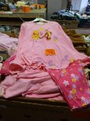 Box Containing Approximately 48 Sets of Girl's Pajamas; Winnie the Pooh, Barbie, etc. Sizes: 1.5-2