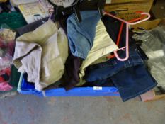 Box Containing 26 Pairs of Assorted Adult's and Childrens' Trousers and Jeans