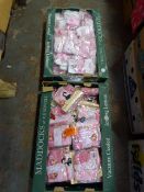 Two Boxes Containing 119 Pairs of Three Pack Barbie Briefs