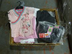 Mixed Box of 40 Pieces of Girl's Tops, Skirts and Trousers Size: 12 Months, 3 Years and 6+ Years