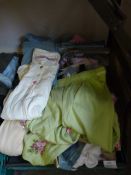 Box Containing Thirty Nine Mixed Items of Clothing; Trousers, Leggings, Tops, etc.