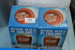 Two Marston's Smooth Official England Beer Mugs