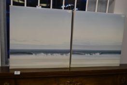 Pair of Prints on Canvas 