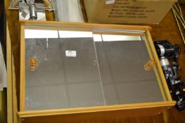 Pine Effect Mirrored Door Bathroom Cabinet