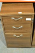 *Cherry Effect Three Drawer Filing Cabinet