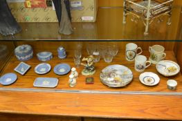 Collection of Wedgwood Jasper Ware Glassware, Decorative Plate, Mugs and Dishes etc.