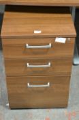 *Walnut Effect Three Drawer Filing Cabinet
