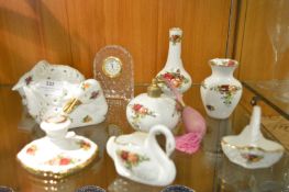 Royal Albert Country Roses Figures, Vases, Candlestick, Scent Bottle, etc.