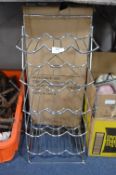 Chrom 15 Bottle Sloping Wine Rack