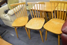 Set of Three Stickback Dining Chairs