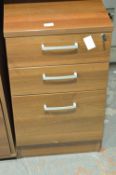 *Cherry Effect Three Drawer Filing Cabinet