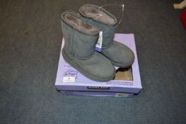 *Kid's Shearling Boots (Grey) - Size:10