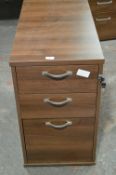 *Walnut Effect Three Drawer Filing Cabinet