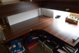 *Walnut Effect L-Shaped Desk