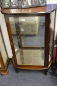 Rosewood Effect Bow Fronted Display Cabinet