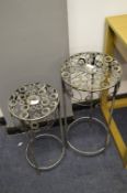 Pair of Wrought Metal Plant Stands