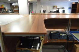 *Walnut Effect L-Shaped Desk