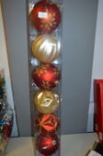 *Shatter Resistant Christmas Baubles 6pk