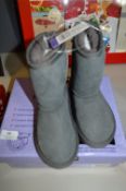 *Kid's Shearling Boots (Grey) - Size:10