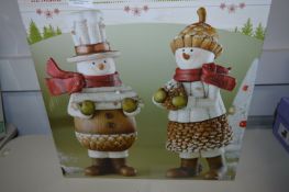 *Two Pine Cone Snowmen