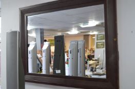 Brown Leather Framed Wall Mirror