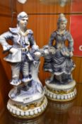 Pair of Blue & White Figurines