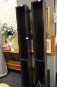 Pair of Tall Black Effect CD Shelves