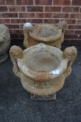 Pair of Garden Urns on Plinths