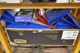 Box Containing Assorted Lever Arch Folders