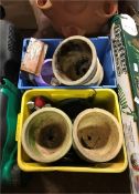Two Boxes of Plant Pots etc