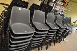 *Approximately 90 Polypropylene Stacking Chairs (Charcoal)