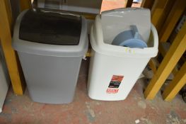 *Two Flip Top Waste Bins
