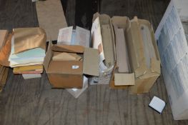 *Six Boxes of Assorted Envelopes, Stationery, etc.