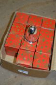 *Four Boxes Containing Twelve Chrome Christmas Tree Bells
