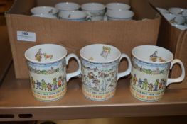 *10 Oldham Chronicle 150 Anniversary Bone China Cups by Jenny Hinchcliffe
