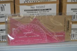 *Eight Boxes Containing 10 Biodegradable Geometry Sets (Pink)